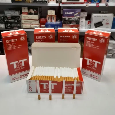 خرید پوکه سیگار خالی T & T فیلتر قرمز کینگ سایز هلندی | مناسب توتون سیگار